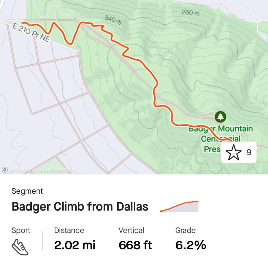 Badger Mountain Dallas Road Climb